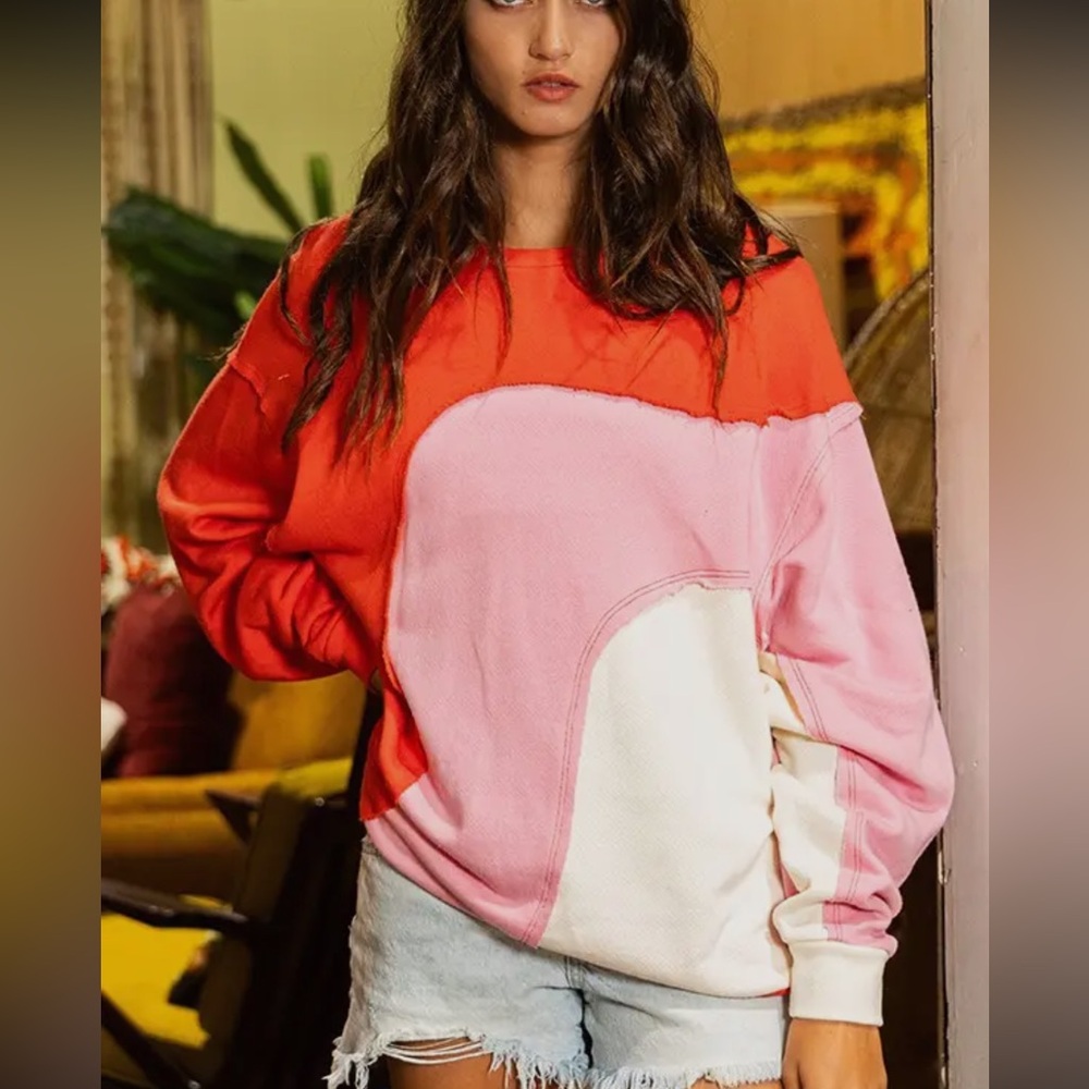 Multicolored oversized sweatshirt